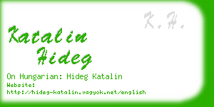 katalin hideg business card